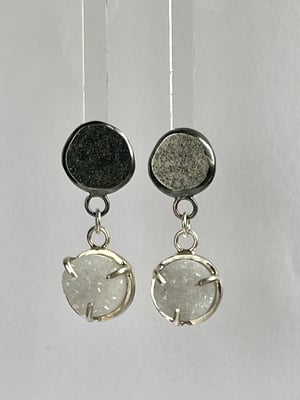 Image of Druzy and silver earrings