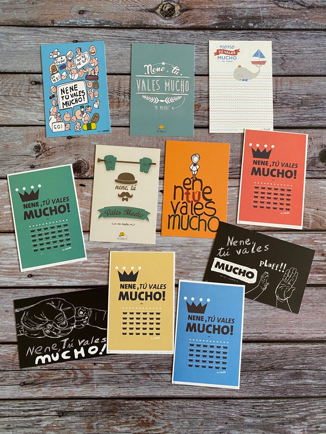 11 Postales Nene tú vales mucho
