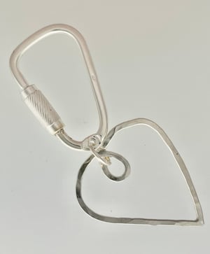 Image of Silver Heart key ring