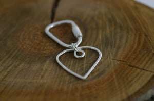 Image of Silver Heart key ring