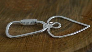 Image of Silver Heart key ring