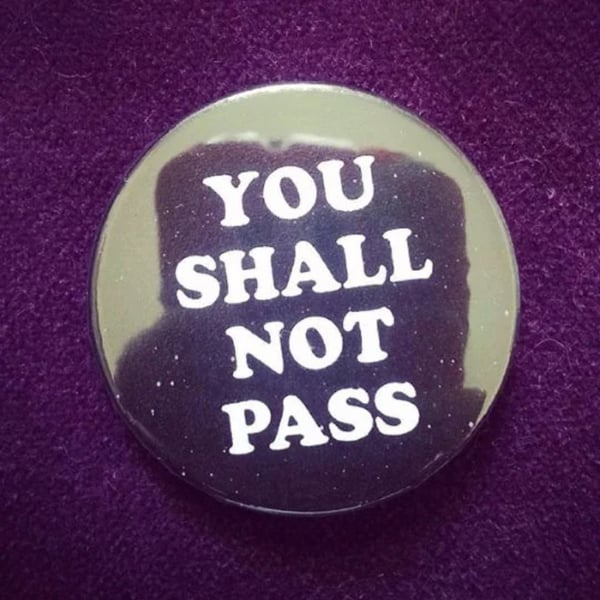 Image of badge le seigneur des anneaux - lord of the rings - not pass