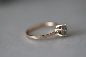 Image of 18ct Rose Gold, Brilliant Cut Grey Diamond ring IOW166