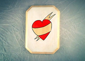 Image of Heart Banner Tattoo - customizable