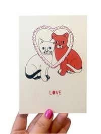 Image 1 of Two Cats Love Card