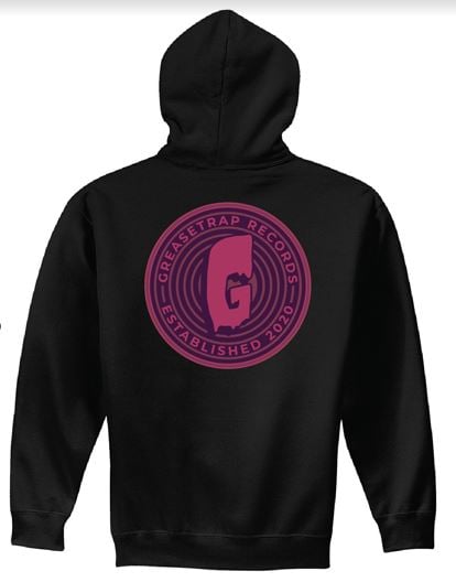 Greasetrap Records - Black Hoodie  (Purple logo)