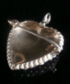 VICTORIAN ORIGINAL 15CT HIGH CARAT SEED PEARL PUFF HEART PENDANT & BROOCH LARGE