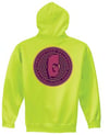 Greasetrap Records Electric Lime Hoodie (Purple Logo)