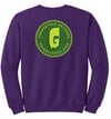 Greasetrap Records - Purple Crewneck (Green Logo)