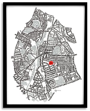 Image of Catford SE6 & Hither Green SE13  - London Type Map - White