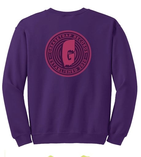 Greasetrap Records - Purple Crewneck (Purple Logo)