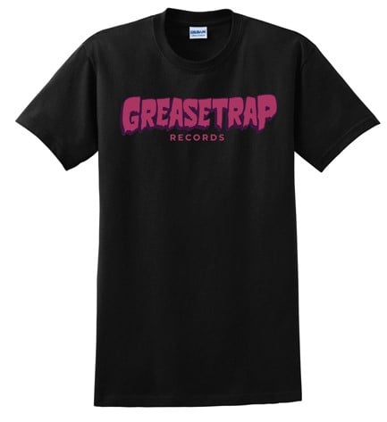 Greasetrap Records - Black Tee (Purple Logo)