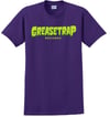 Greasetrap Records - Purple Tee (Green Logo)