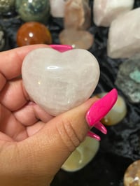 Image 1 of Rose Quartz Puffy Heart