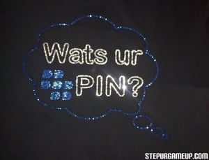 Image of 'Wats ur PIN?' Crystal Tee exclusive to Stepurgameup.com