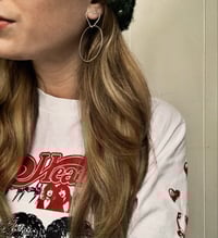 Image 2 of ⚭♡ Twisted Heart Hoops ♡⚭