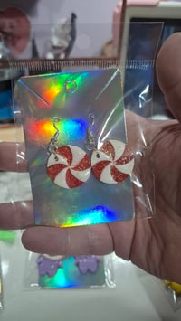 Peppermint candy earrings 