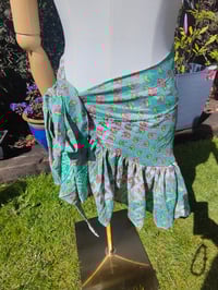 Image 10 of Porto co ord set - frilly wrap skirt and top 6-14 uk Green