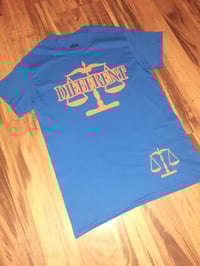 Image 1 of Blue & Orange "DIFFERENT" t-shirt