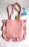 Pink Satin Ruffle Bag