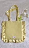 Yellow Satin Ruffle Bag