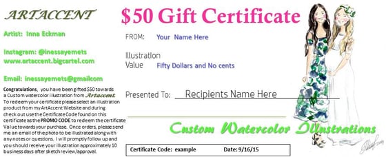 Image of Gift Certificate - Select A Dollar Amount