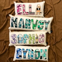 Image 2 of Rainbow/ombré Personalised Cushion 1-9 letters