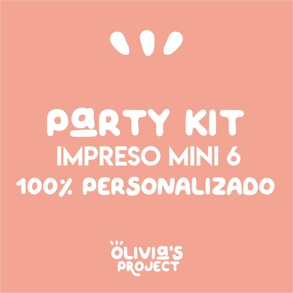 Image of Party Kit Impreso Mini 6 100% Personalizado (diseño nuevo)