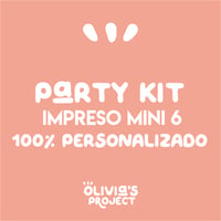 Party Kit Impreso Mini 6 100% Personalizado (diseño nuevo)