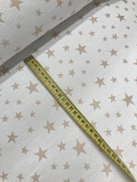 Image 4 of Piqué Tapicería - Estrellas Blanco/Beige - 14€/m