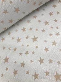 Image 1 of Piqué Tapicería - Estrellas Blanco/Beige - 14€/m