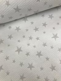 Image 1 of Piqué Tapicería - Estrellas Blanco/Gris - 14€/m