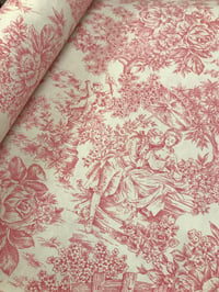 Image 1 of Loneta - Toile de Jouy - Rosa - 8€/m