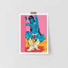 PRE-ORDER | A4 HEAVYWEIGHT PRINT | 'BLOODY BEAUTIFUL' | BLUE/PINK
