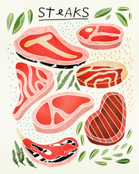 Image 1 of Steak Chart Art Print