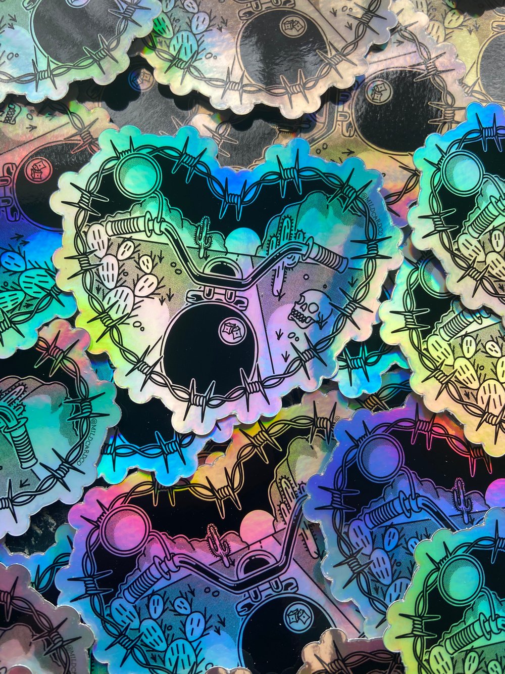 Holographic Barbed Wire Heart