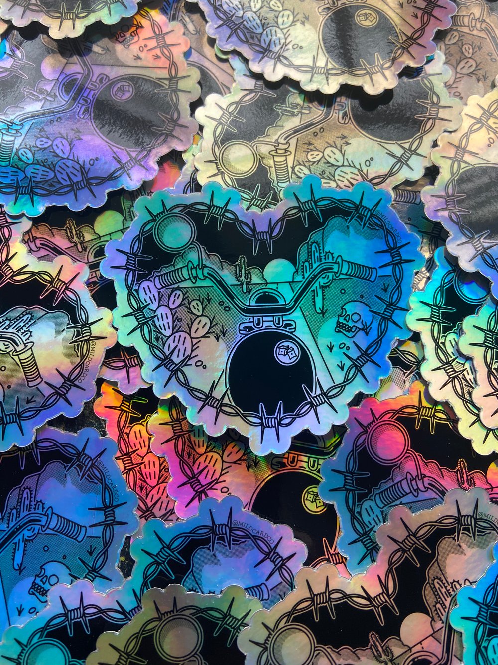 Holographic Barbed Wire Heart