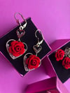 New! Heart flower earrings 