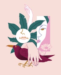 Image 2 of Girl and crow A3 + Poster