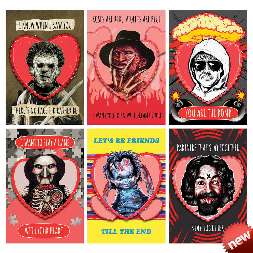 Image of 6 pack of KILLERS HOLIDAY CARDS (4x6 inches each)