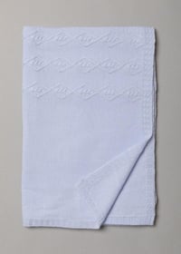 Image 4 of BABY BOYS CABLE KNITTED 3 PIECE SHAWL SET  