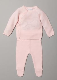 Image 1 of Cotton Bow Knit Two Piece Outfit
