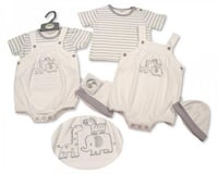 Image 4 of Baby 2 pcs Dungaree Set with Hat - Zebra