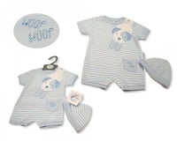 Image 2 of Baby Boys Romper with Hat - Woof Woof