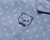 Image 2 of Chambray "Bear" Romper and Socks