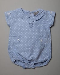 Image 3 of Chambray "Bear" Romper and Socks