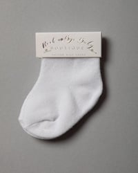 Image 4 of Chambray "Bear" Romper and Socks