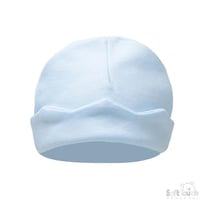 INFANTS PLAIN HAT W/STAR TURNOVER - Blue