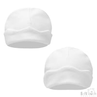 INFANTS PLAIN HAT W/STAR TURNOVER 100% Cotton