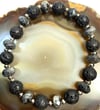 Snowflake Obsidian Lava Stretch Bracelet